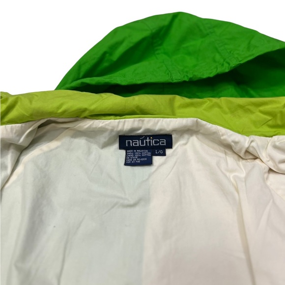 Nautica Sailing Jacket Colorblock Coat Windbreaker Hooded One Design Vintage 90s - Picture 9 of 13